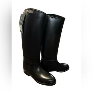 NWTS Shires Black Riding Equestrian rubber Boots, kids size 3, 35eu